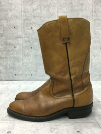 【中古】RED WING◆ペコスブーツ/US7/CML/レザー【シューズ】