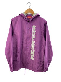 【中古】Supreme◆17SS/Vertical Logo Hooded Coaches Jacket/ジャケット/S/PUP【メンズウェア】