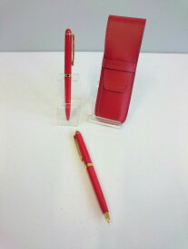 【中古】GIVENCHY◆文具/2点セット/シャープペンシル/ボールペン/RED【インテリア小物・日用雑貨】