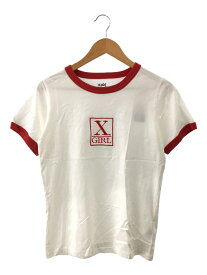 【中古】X-girl◆Tシャツ/M/コットン/レッド/無地/1052320110【レディースウェア】