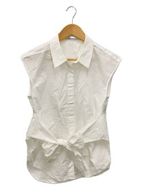 【中古】T by ALEXANDER WANG◆ノースリーブブラウス/2/コットン/WHT【レディースウェア】