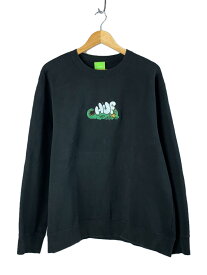 【中古】HUF◆スウェット/XL/コットン/BLK ヨゴレ有【メンズウェア】