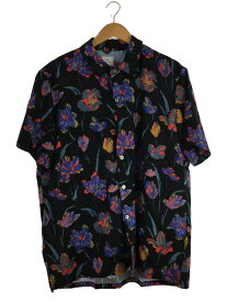 【中古】PS Paul Smith◆ランダムフローラルオープンカラーシャツ/XL/BLK/花柄/695U【メンズウェア】