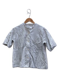 【中古】MHL.◆半袖シャツ/1/コットン/GRY/ストライプ/COTTON RAMIE STRIPE【レディースウェア】