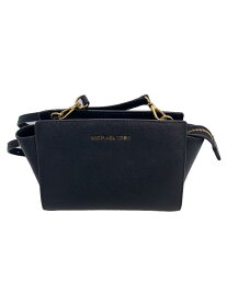 【中古】MICHAEL KORS◆ショルダーバッグ/レザー/ネイビー/無地【バッグ】