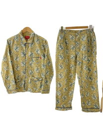 【中古】Supreme◆15AW/Paisley Pajama Set Up/セットアップ/S/コットン/YLW/ペーズリー【メンズウェア】