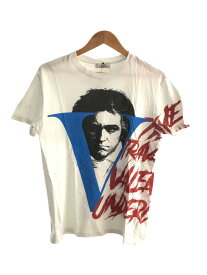 【中古】VALENTINO◆VVV print T-shirt/Tシャツ/XS/コットン/ホワイト/プリント/汚れ・色褪せ//【メンズウェア】