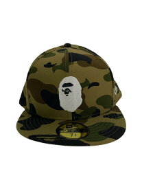 【中古】A BATHING APE◆NEW ERA 59 FIFTY 1ST/キャップ/7 3/4/KHK/カモフラ/メンズ/001CPH831910M【服飾雑貨他】