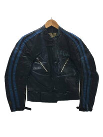 【中古】Lewis Leathers◆70S/ファントム/シングルライダースジャケット/--/レザー/ネイビー/ツインストライプ【メンズウェア】