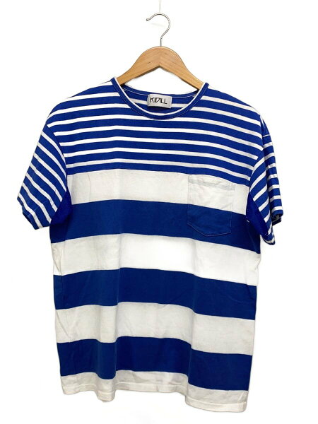 【中古】KIDILL/Tシャツ/--/コットン/BLU/ボーダー【メンズウェア】