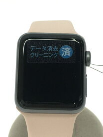 【中古】Apple◆スマートウォッチ/Apple Watch Series 3 38mm GPSモデル/デジタル/ラバー/ブラック【服飾雑貨他】