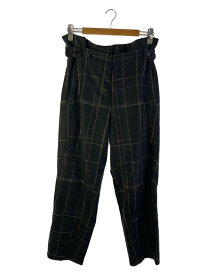 【中古】amachi.◆ウールアルパカチェックパンツ/4/ウール/GRY/チェック【メンズウェア】