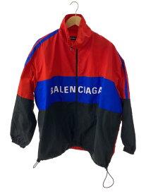 【中古】BALENCIAGA◆トラックジャケット/44/ポリエステル/RED/534317/袖口・襟内側汚れ有【メンズウェア】