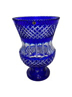 【中古】切子◆壷・花瓶/BLU【インテリア小物・日用雑貨】