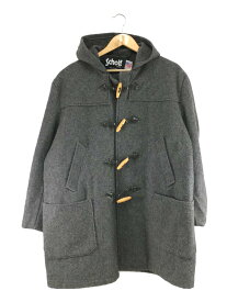 【中古】Schott◆ミドル丈/ダッフルコート/42/ウール/GRY/7379【メンズウェア】