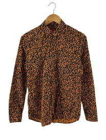 【中古】Supreme◆leopard shirt/長袖シャツ/S/コットン/ORN/レオパード/ボタンダウン【メンズウェア】