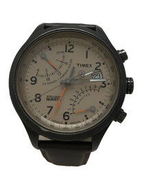 【中古】TIMEX◆クォーツ腕時計/アナログ/レザー/BRW/BRW/TW2P78900【服飾雑貨他】