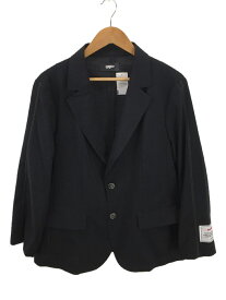 【中古】MYne MIHARA YASUHIRO◆tape tailored jacket/テーラードジャケット/S/レーヨン/BLK/無地【メンズウェア】