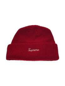 【中古】Supreme◆23AW/loose gauge beanie/ニットキャップ/FREE/アクリル/RED/メンズ【服飾雑貨他】