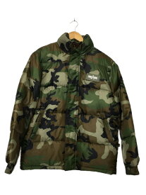 【中古】ALPHA INDUSTRIES◆ダウンジャケット/L/ポリエステル/KHK/カモフラ/3A382【メンズウェア】