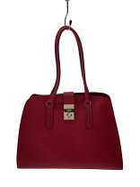 FURLA フルラ ハンドバッグ バッグ レザー 赤 レッド 編み込み 
