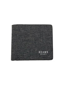【中古】BEAMS HEART◆2つ折り財布/--/GRY/無地/メンズ【服飾雑貨他】