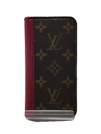 【中古】LOUIS VUITTON◆小物/--/BRW/モノグラム/レディース/スマホケース/Iphone X/状態考慮【服飾雑貨他】