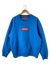 【中古】Supreme◆22AW/BOX LOGO crewneck/L/コットン/BLU【メンズウェア】