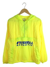 【中古】RUSSELL ATHLETIC◆ナイロンジャケット/M/ポリエステル/イエロー/プリント/RC-18112JW/タグ付き【メンズウェア】