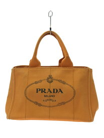 【中古】PRADA◆ハンドバッグ/キャンバス/ORN/カナパ/オレンジ/【バッグ】