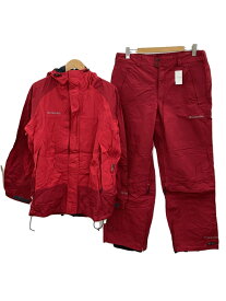 【中古】Columbia◆セットアップ/XL/ナイロン/RED/無地/PM8222/ジャケットL/パンツXL【メンズウェア】