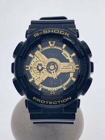 【中古】CASIO◆クォーツ腕時計/デジタル/ラバー/GLD/BLK/GA-110GB【服飾雑貨他】