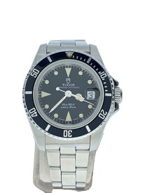 【中古】TUDOR◆腕時計/アナログ/BLK/SLV/96090【服飾雑貨他】