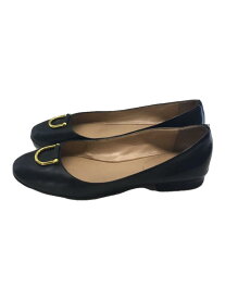 【中古】LAUREN RALPH LAUREN◆フラットパンプス/US7/BLK//【シューズ】