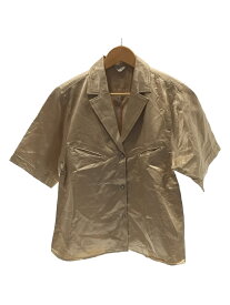 【中古】FILL THE BILL◆半袖シャツ/2/コットン/BEG/SATIN WESTERN SHIRTS/光沢感あり/【レディースウェア】