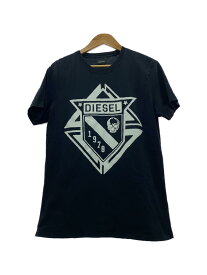 【中古】DIESEL◆Tシャツ/L/コットン/BLK/プリント/ドクロ/ロゴ【メンズウェア】