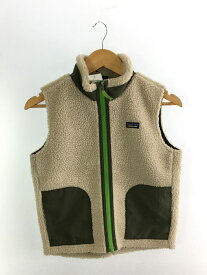 【中古】patagonia◆Ks Retro-X Vest/ベスト/M/ポリエステル/CRM/65619FA16【キッズ】