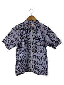 【中古】COMME des GARCONS SHIRT◆18AW/S1fw18/半袖シャツ/S/コットン/青/ストライプ//【メンズウェア】