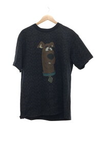 【中古】COACH◆Tシャツ/M/コットン/BLK/ブラック/総柄/CE133/SCOOBY-DOO!【メンズウェア】