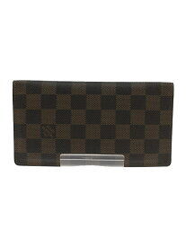 【中古】LOUIS VUITTON◆ポルト・バルール・カルト・クレディ_ダミエ・エベヌ_BRW/PVC/ブラウン/メンズ/グッチ【服飾雑貨他】