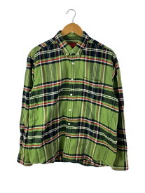【中古】Supreme◆20AW/tartan flannel shirt/タータン/ネル/長袖シャツ/M/コットン/GRN/チェック【メンズウェア】