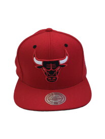 【中古】mitchell&ness◆キャップ/--/アクリル/RED/メンズ【服飾雑貨他】