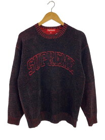 【中古】Supreme◆ニット・セーター(厚手)/24SS/Week5/Contrast Arc Sweater/M/アクリル/RED【メンズウェア】