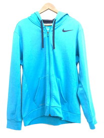 【中古】NIKE◆ジップパーカー/XL/ポリエステル/ブルー/青【レディースウェア】