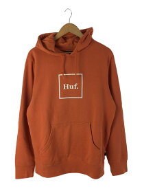 【中古】HUF◆パーカー/M/コットン/オレンジ/無地【メンズウェア】