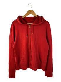 【中古】LOUIS VUITTON◆ジップパーカー/--/シルク/RED/無地//【メンズウェア】