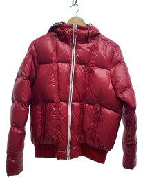 【中古】TOMMY HILFIGER◆ダウンジャケット/S/ナイロン/RED/無地/11-4611801-720【メンズウェア】