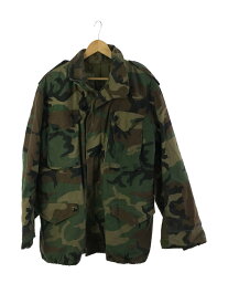 【中古】US.ARMY◆80s/ウッドランドカモM65フィールドジャケット/M/コットン/KHK/カモフラ【メンズウェア】