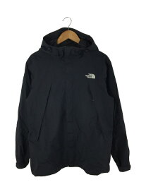 【中古】THE NORTH FACE◆SCOOP JACKET_スクープジャケット/L/ナイロン/BLK/袖口首元内側汚れ有【メンズウェア】