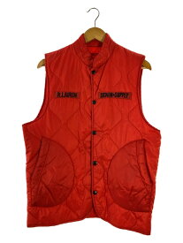 【中古】Denim & Supply Ralph Lauren◆キルティングベスト/XL/ポリエステル/RED/ワッベン【メンズウェア】